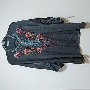 Adore Embroidered Grey Tunic Like new